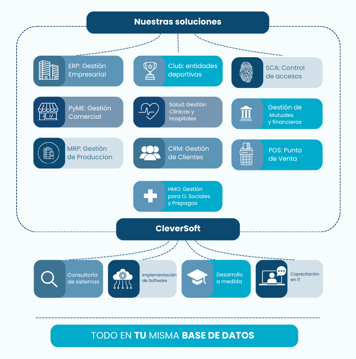 Flujo de soluciones de Cleversoft